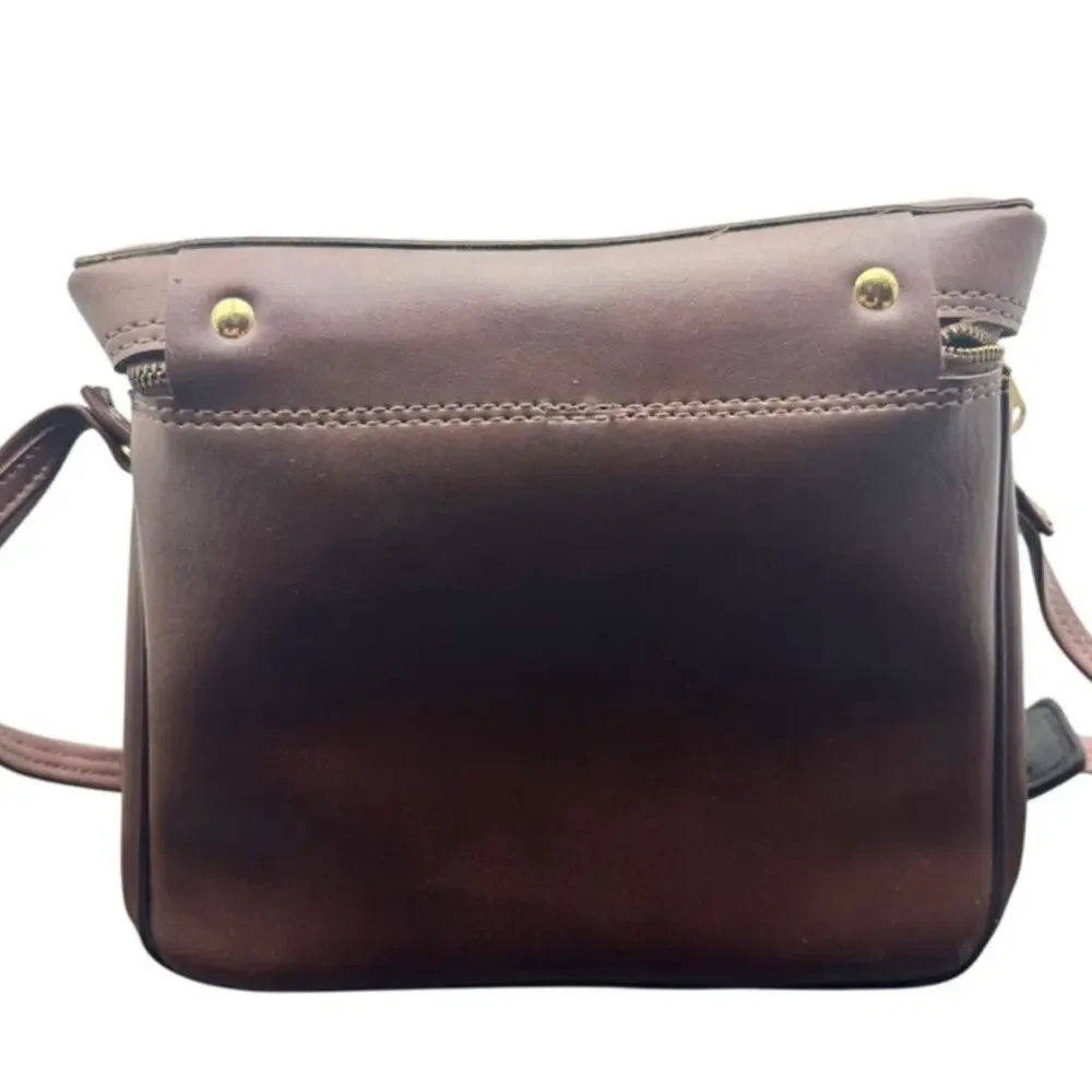 Sears Roebuck and Co Brown Leather Camera Bag T08-01 Korea